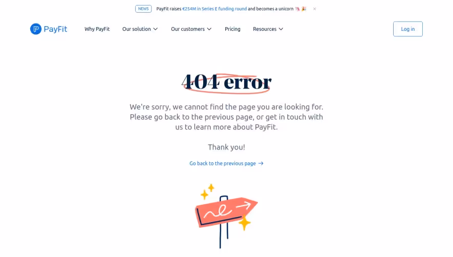 Payfit ayFit 404 Page
