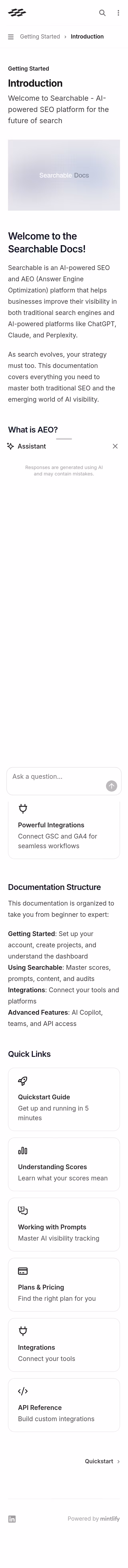 Searchable Documentation