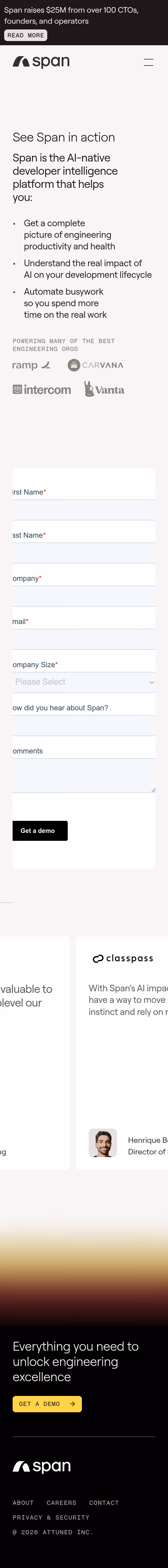Span Demo Request