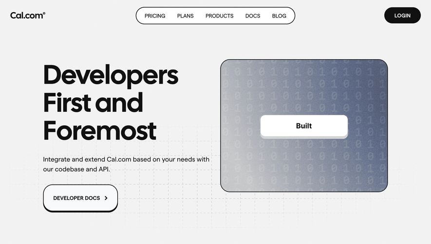 Cal.com Developers Page