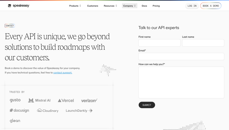 Speakeasy Contact Page
