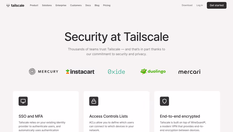 Tailscale Security Page