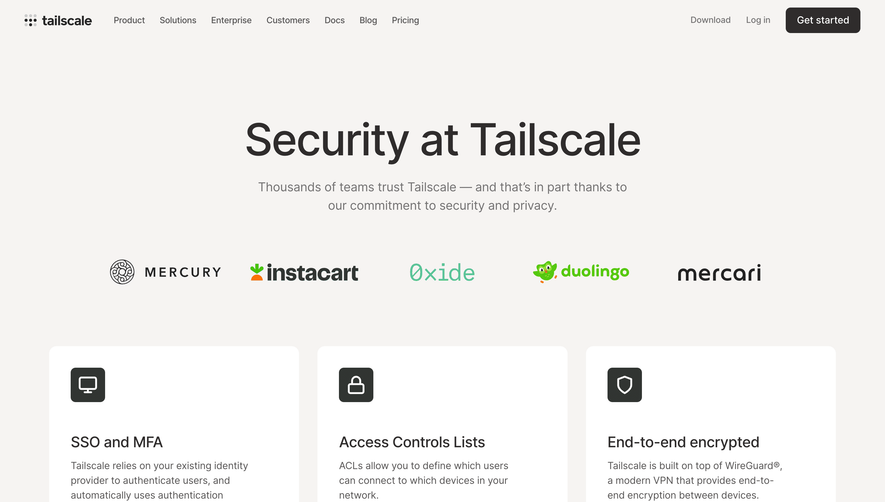 Tailscale Security Page
