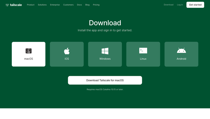 Tailscale Download Page