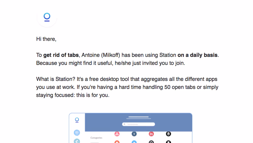 Station Invitation Emails