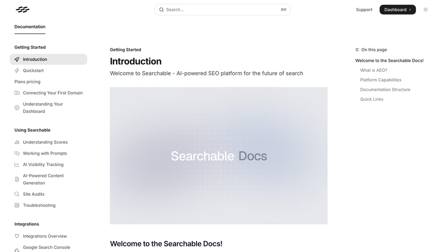 Searchable Documentation