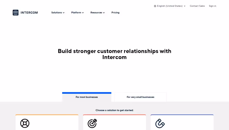 Intercom Pricing Page