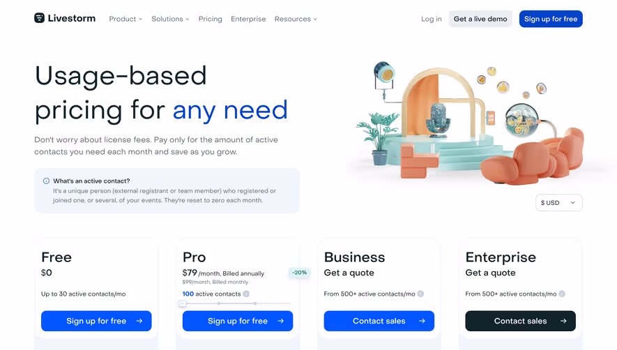 Livestorm Pricing Page