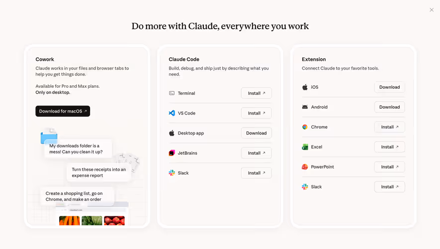 Claude Download Page