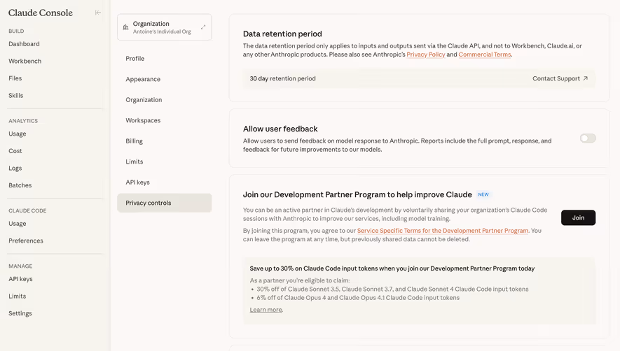 Claude Privacy Controls