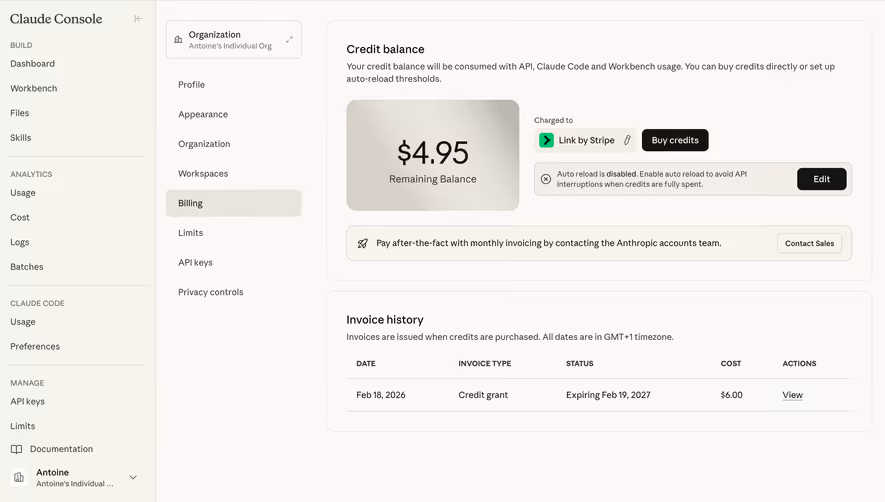 Claude Billing