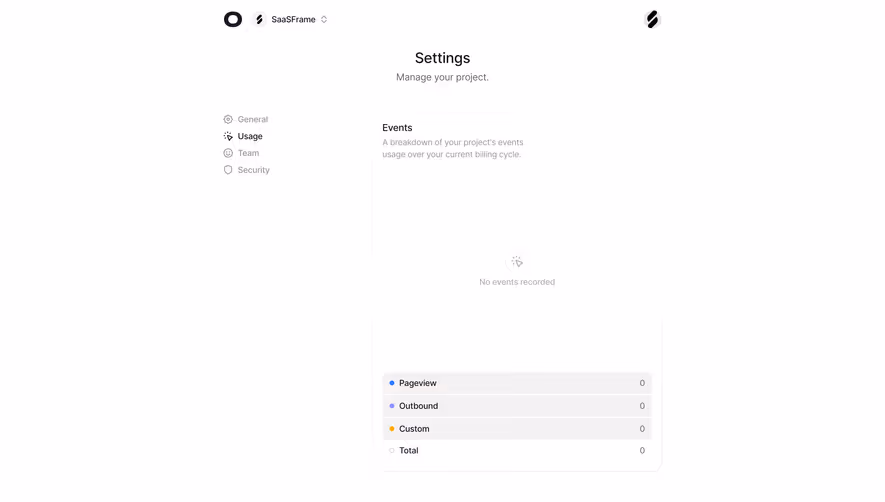 Visitors Usage Settings