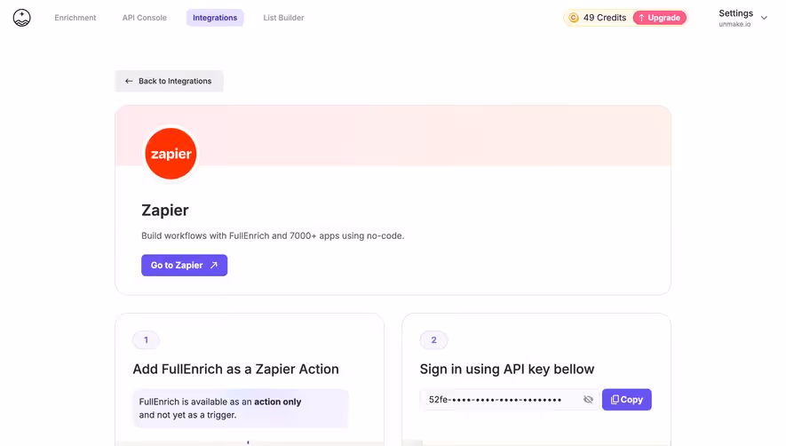 FullEnrich Integration Details