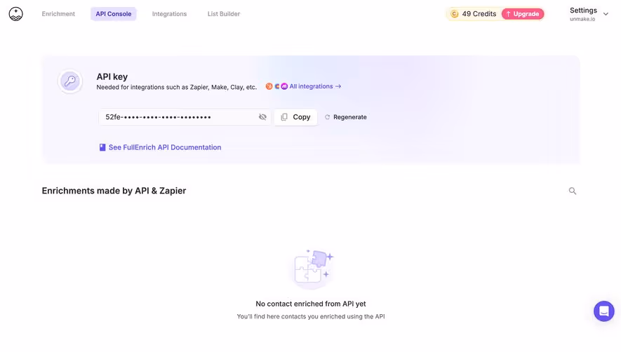 FullEnrich API Console