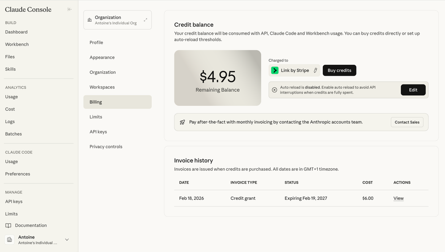 Claude Billing