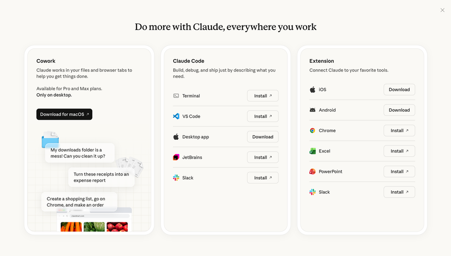 Claude Download Page