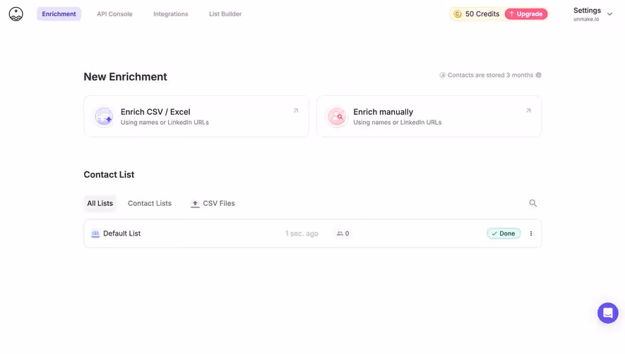 FullEnrich Enrichment Dashboard