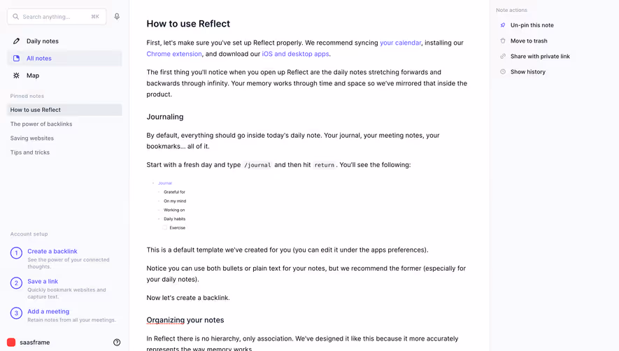 Reflect Text Editor