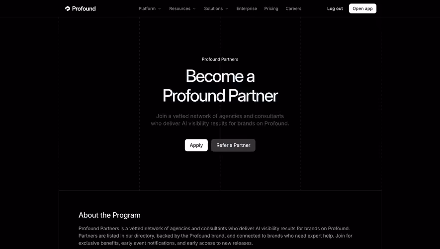Profound Affiliate Page