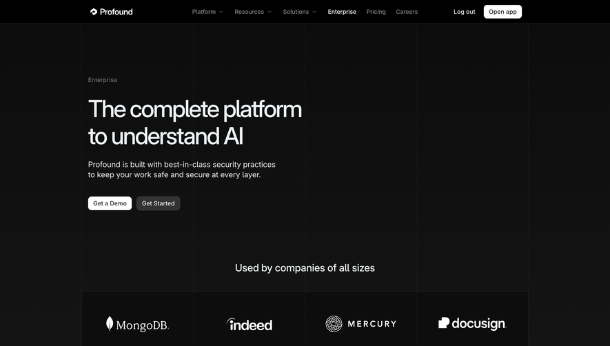 Profound Enterprise Page