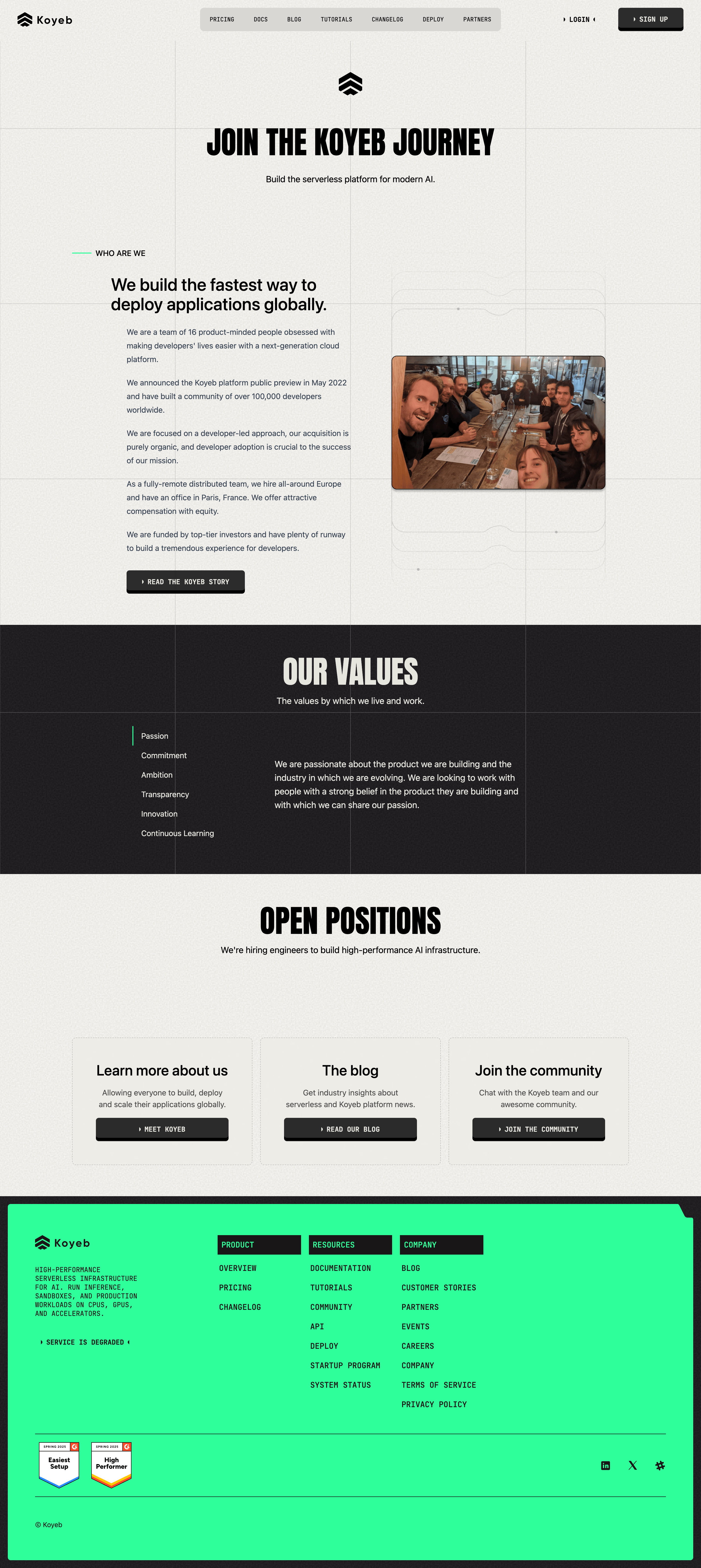Koyeb Careers Page