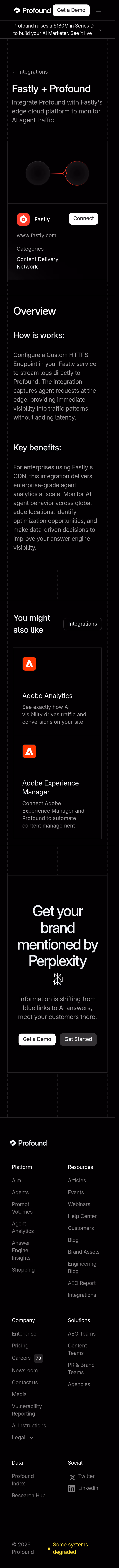 Profound Integrations Page