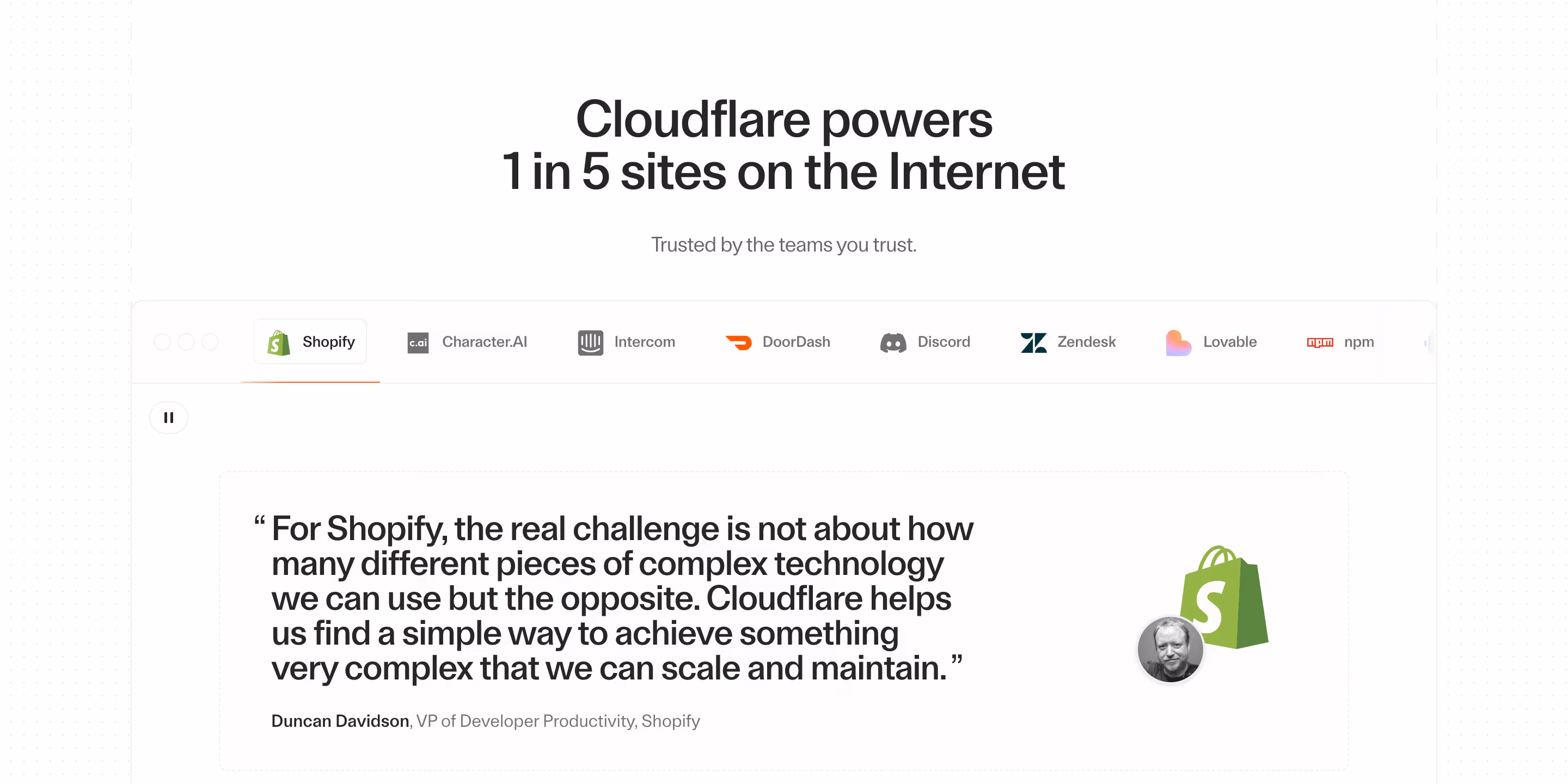 Cloudflare Testimonial