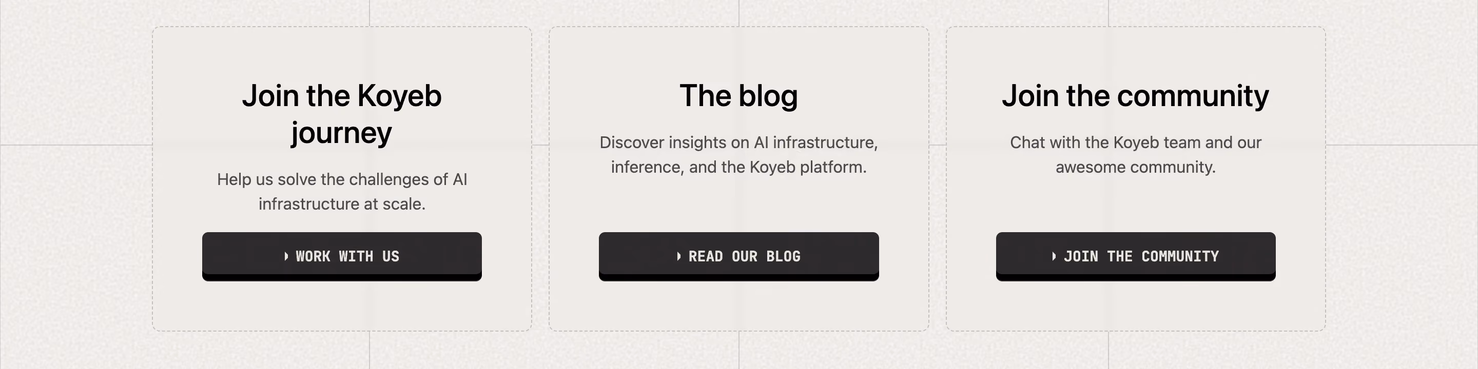 Koyeb Call to Action