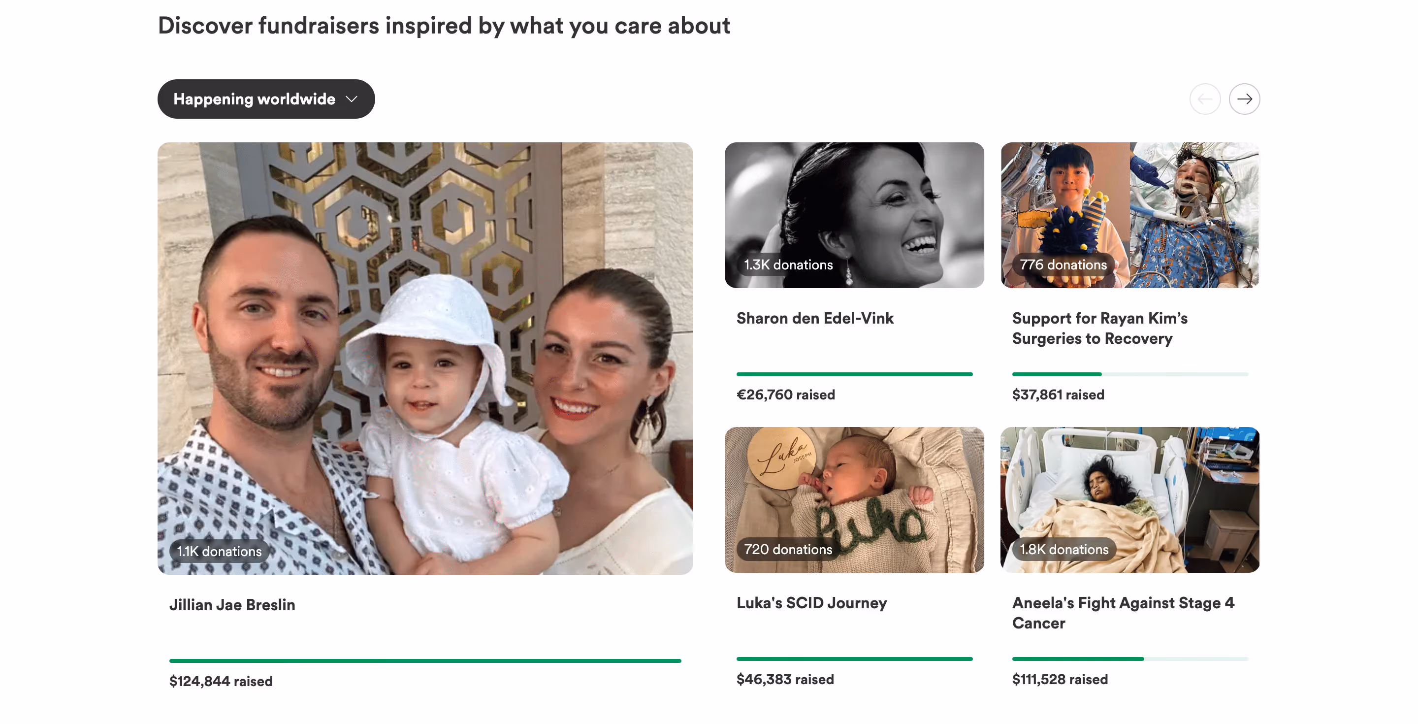 GoFundMe Featured fundraisers