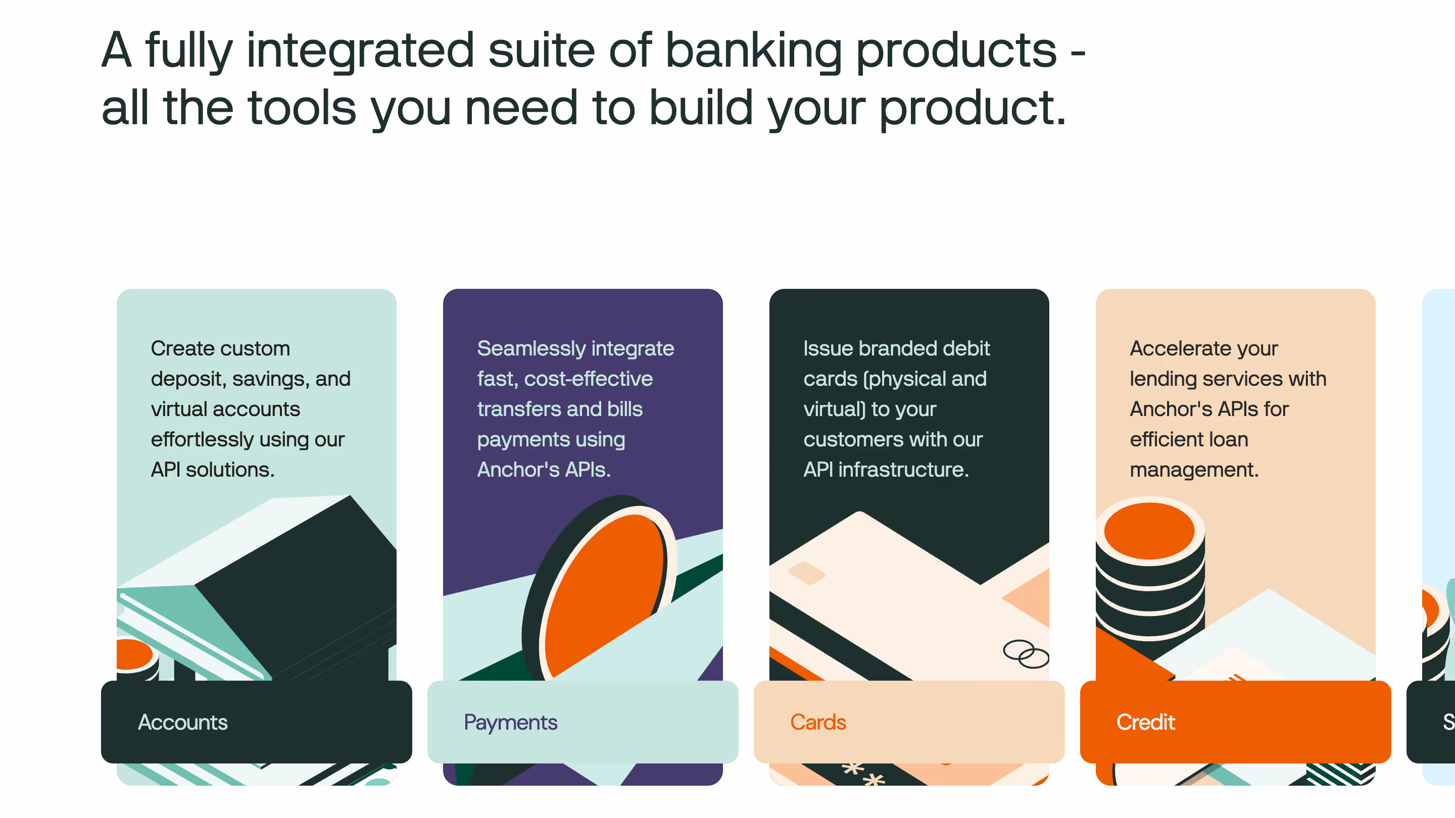 Anchor Banking product suite