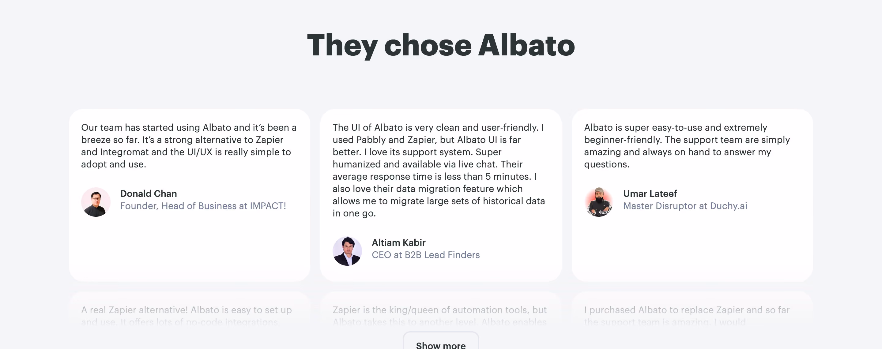 Albato Automation customer feedback