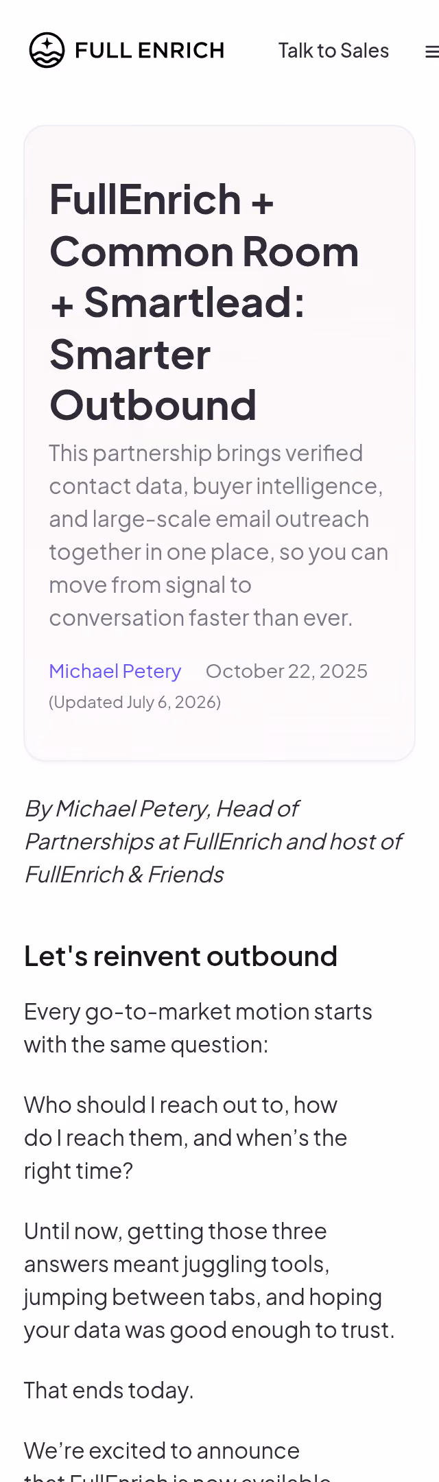 FullEnrich Blog Post