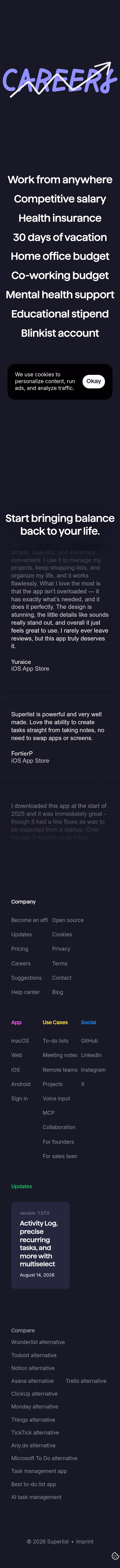 Superlist Careers Page