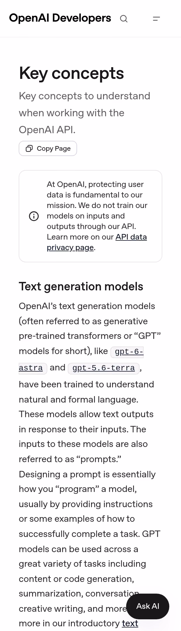 OpenAI Documentation