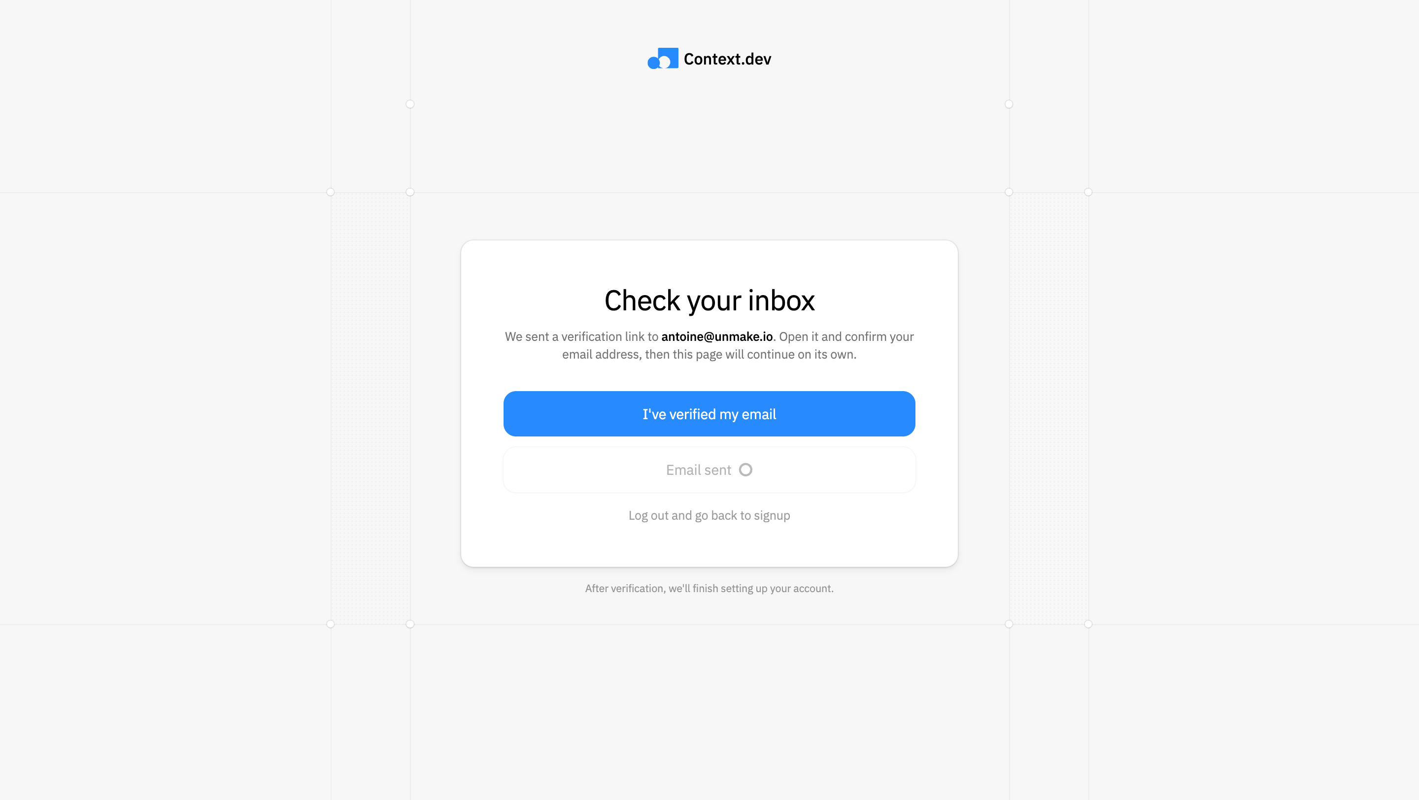 Context.dev Check your inbox design reference captured in SaaSFrame