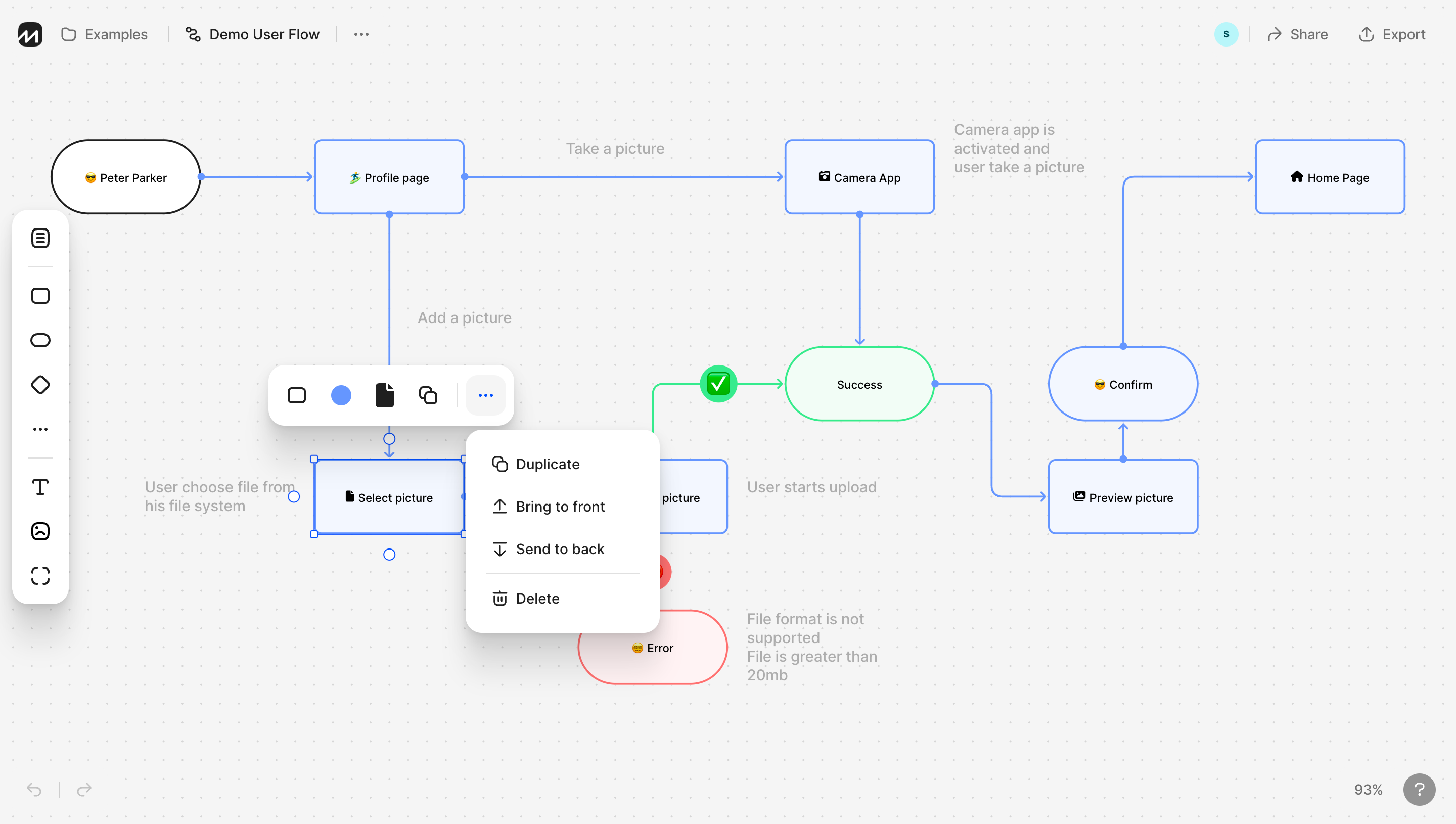 FlowMapp User Flow Flowchart design reference captured in SaaSFrame