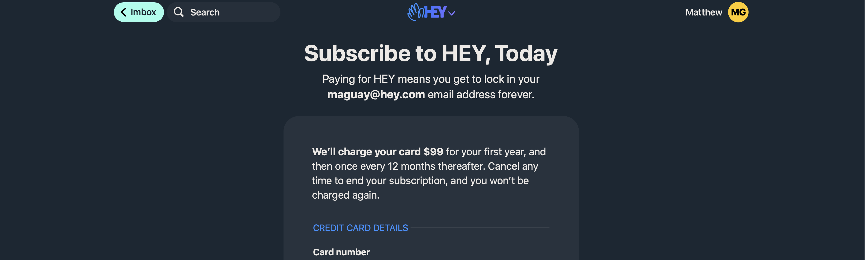 Hey Upgrade Flow SaaS interface example
