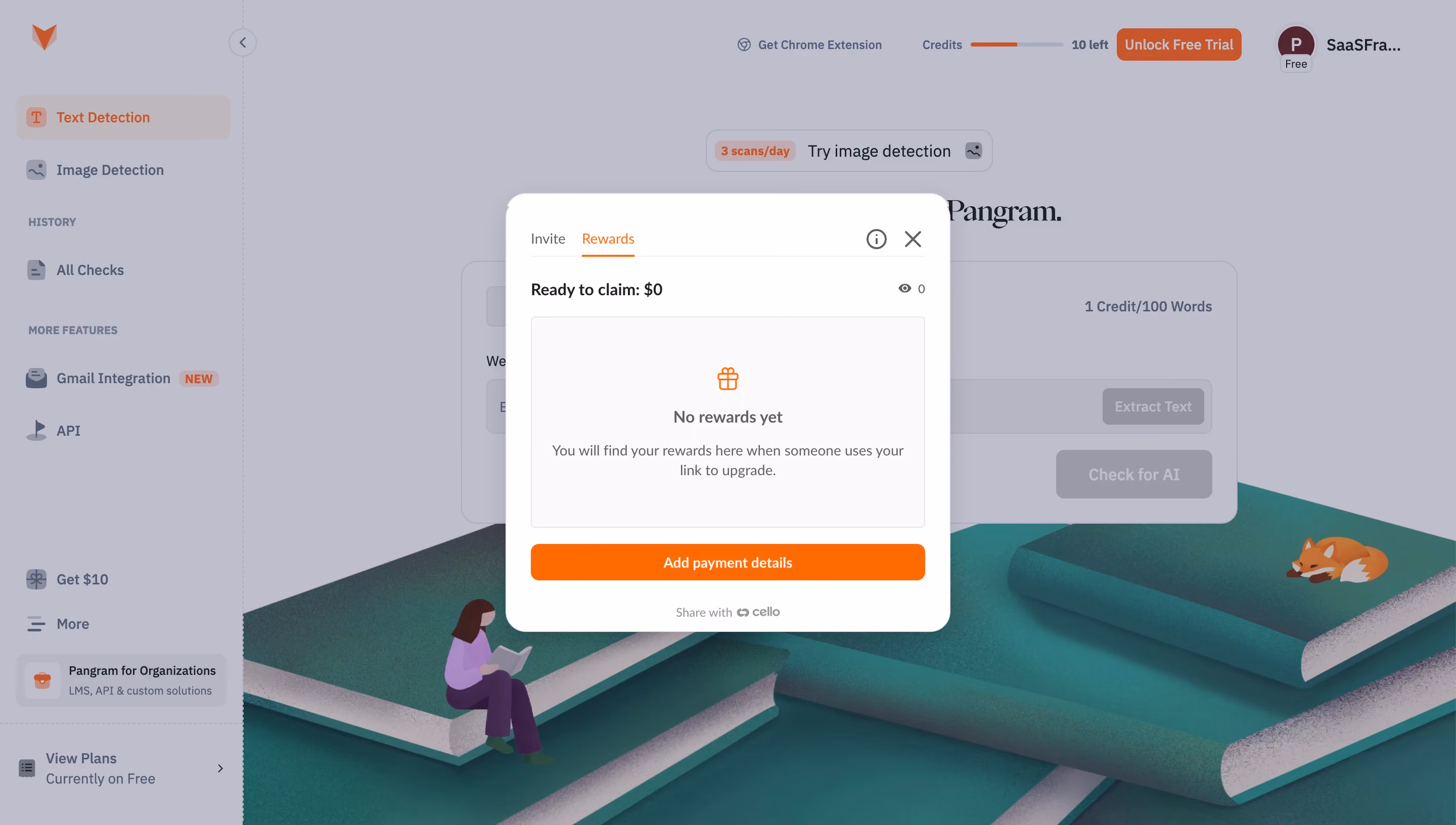 Pangram Referral rewards