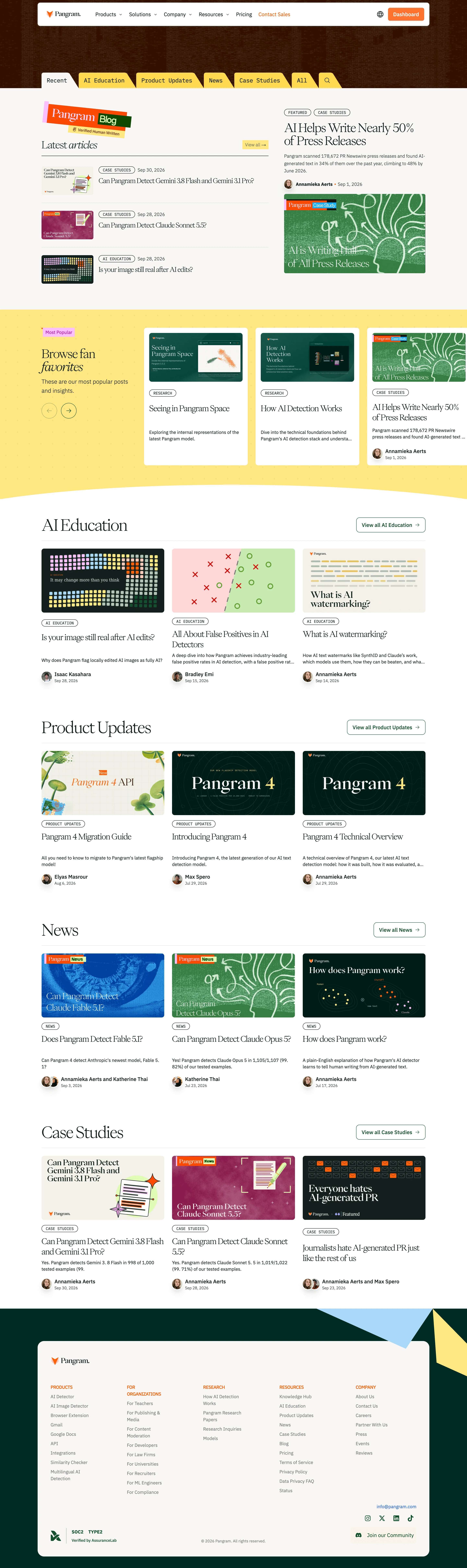 Pangram Blog Feed