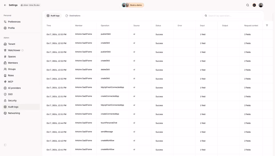 Tines Audit Log