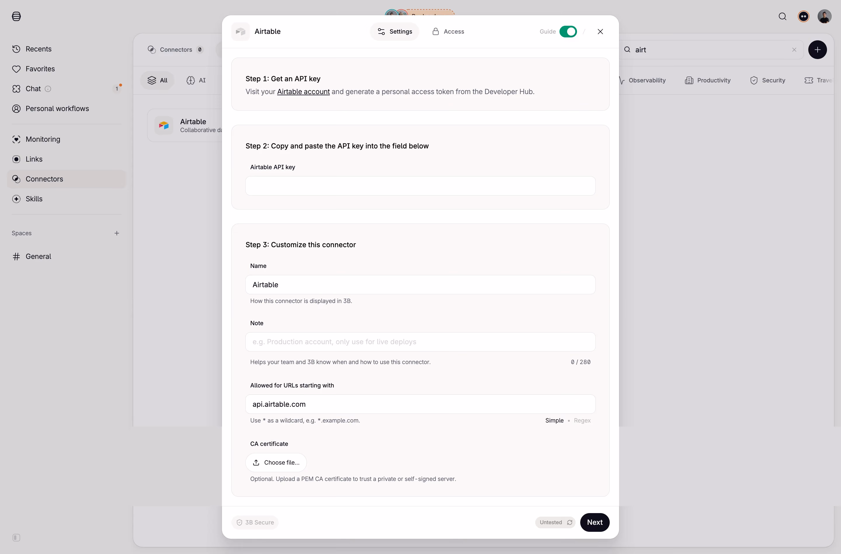 Tines Anthropic Connector Setup