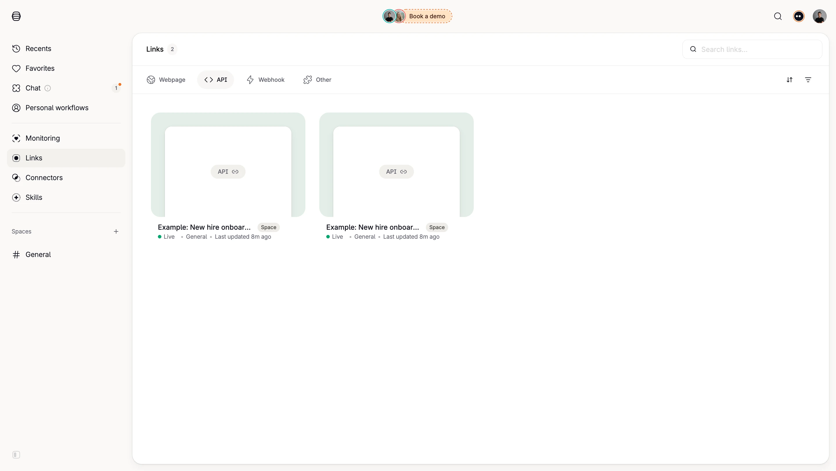 Tines Published Workflow Links