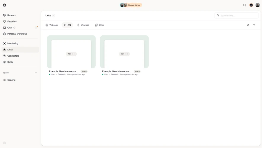 Tines Published Workflow Links