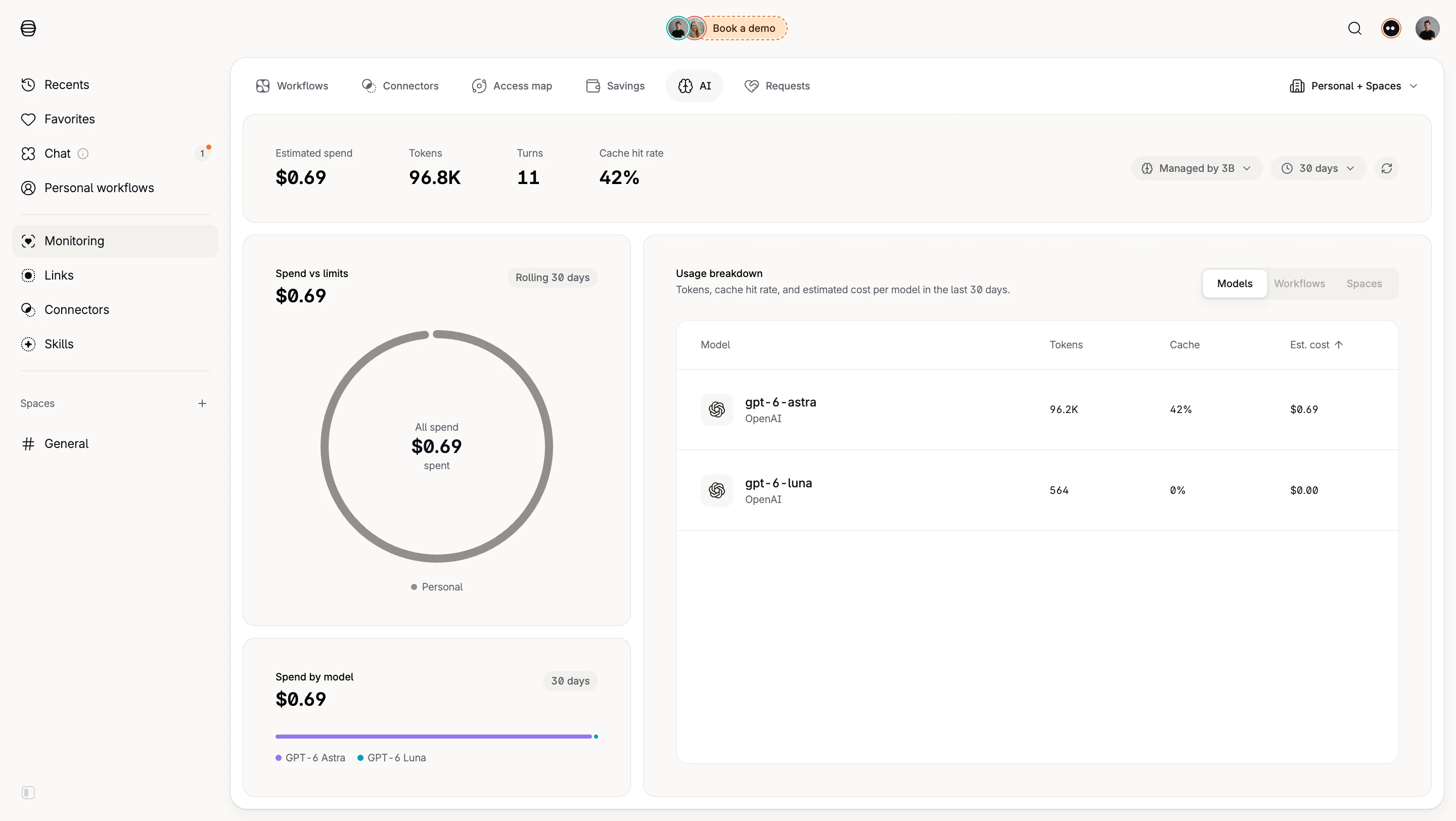 Tines AI Token Usage & Costs