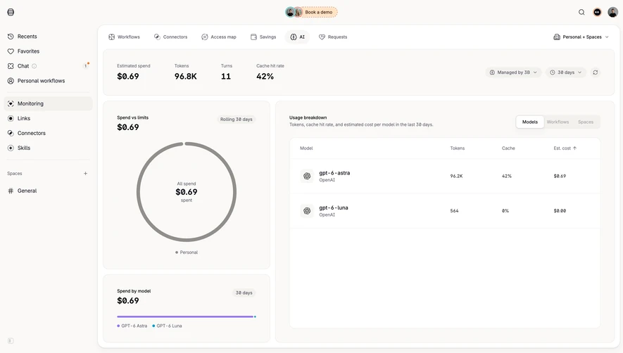 Tines AI Token Usage & Costs