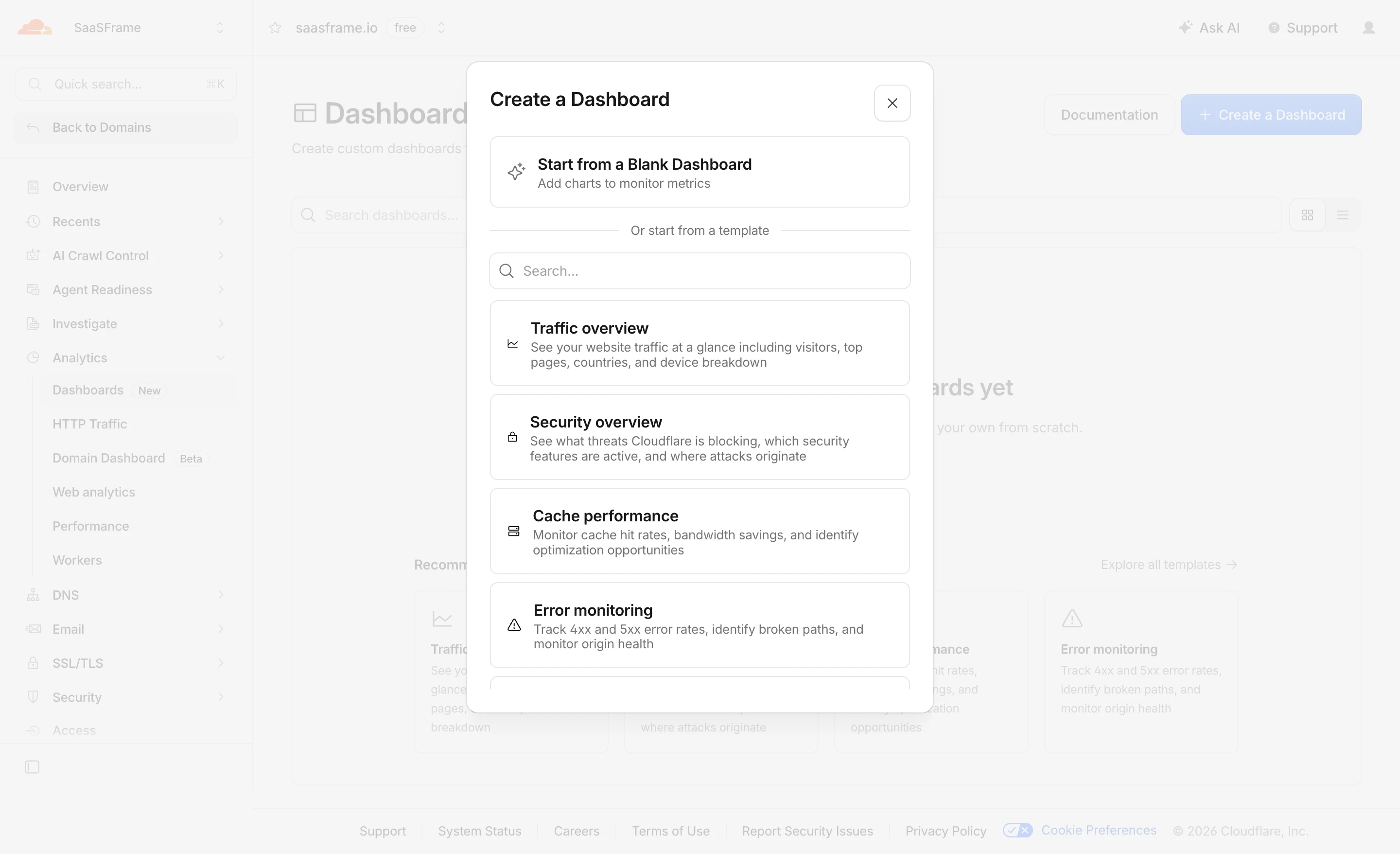 Cloudflare Create A Dashboard