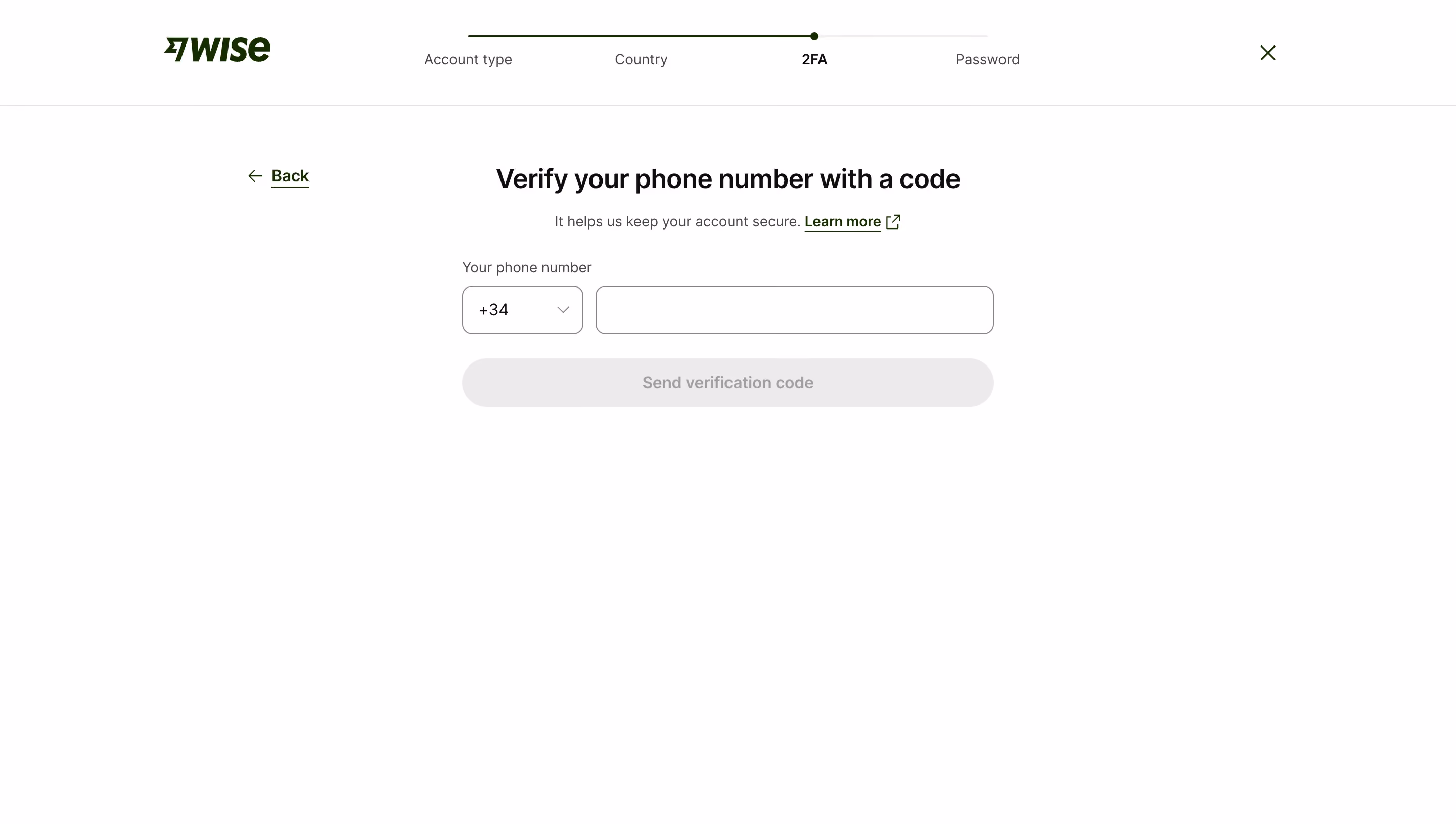 Wise Multi-Factor Authentication Setup