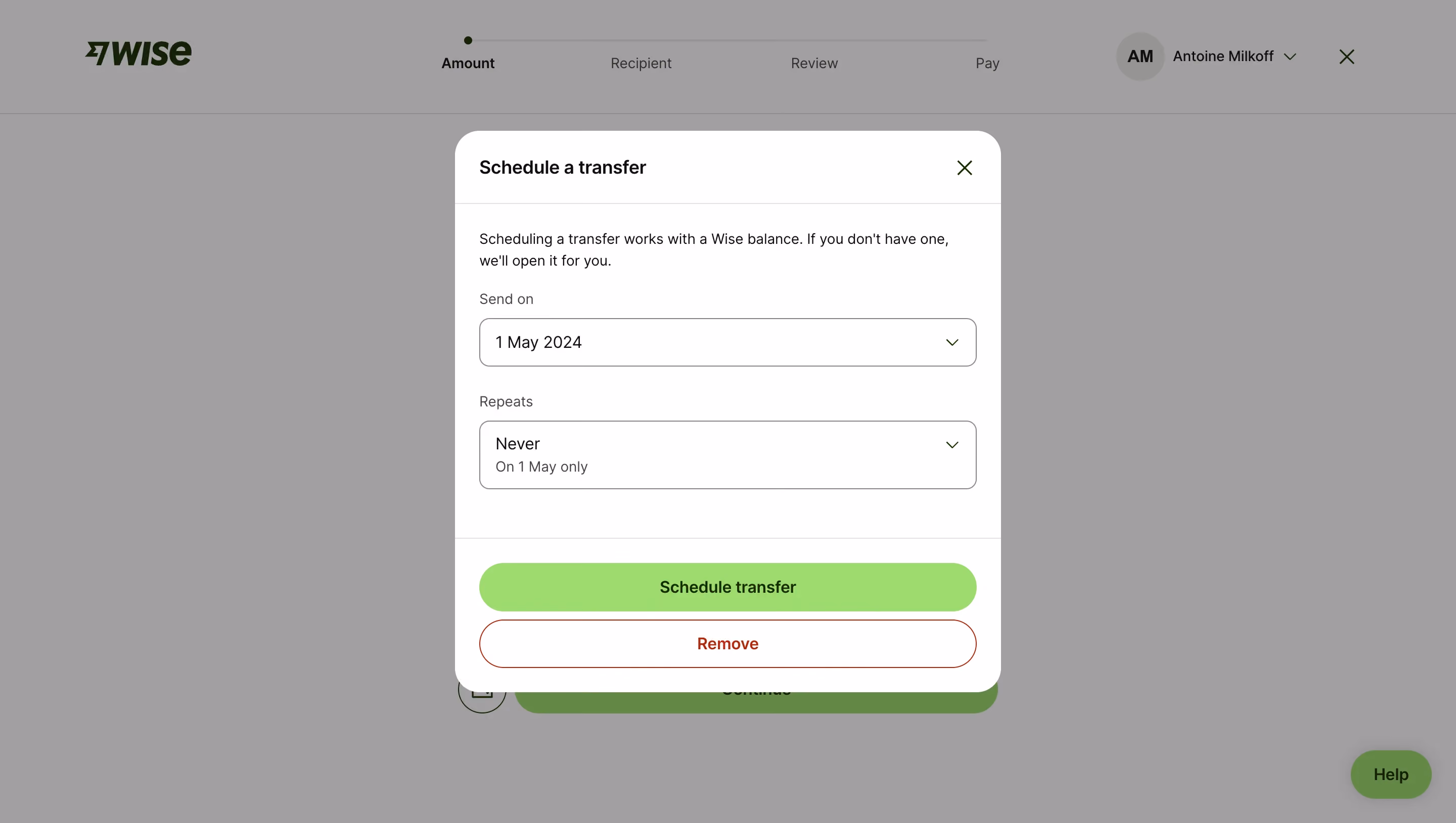 Wise Schedule A Transfer