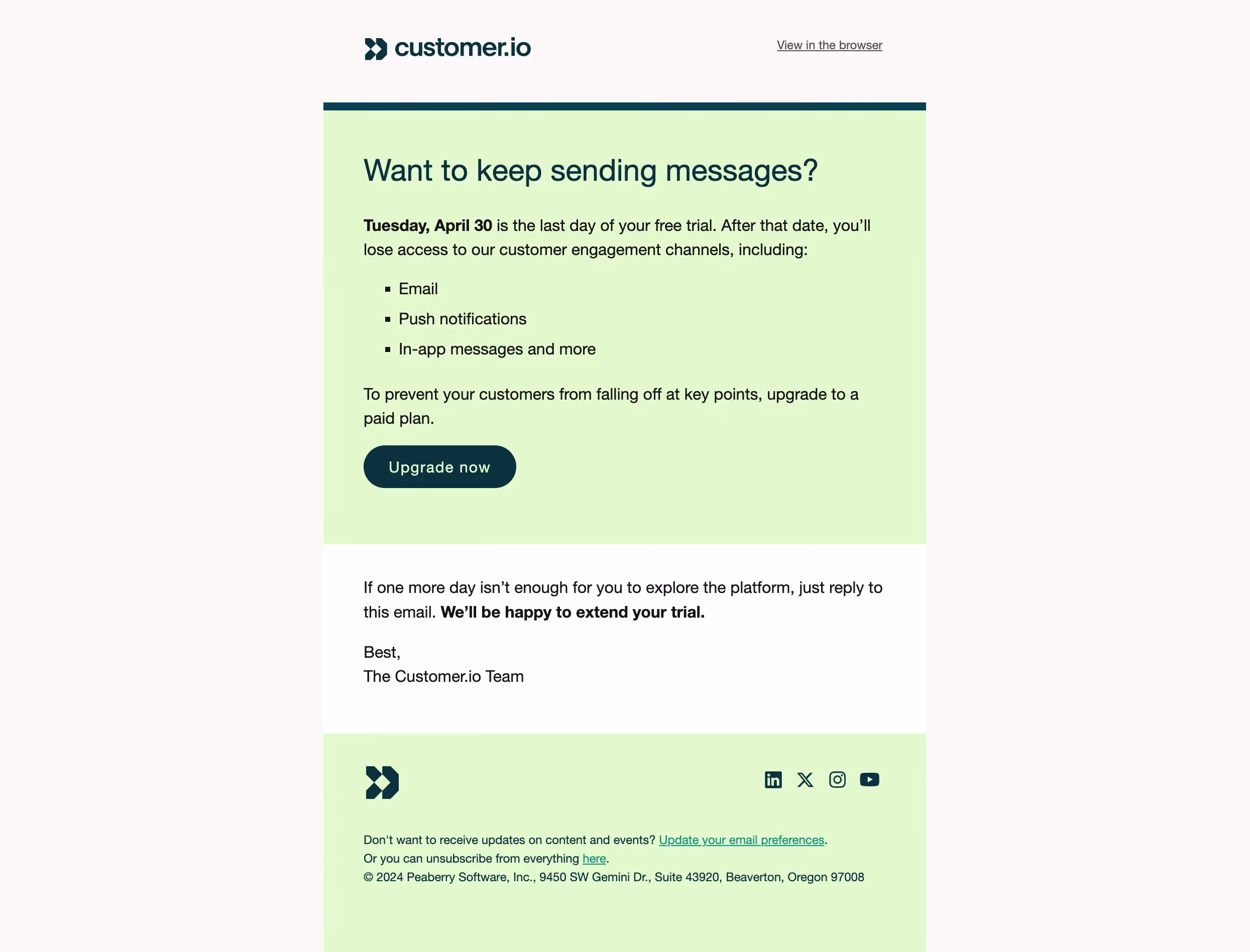 Customer.io Free Trial Email 2