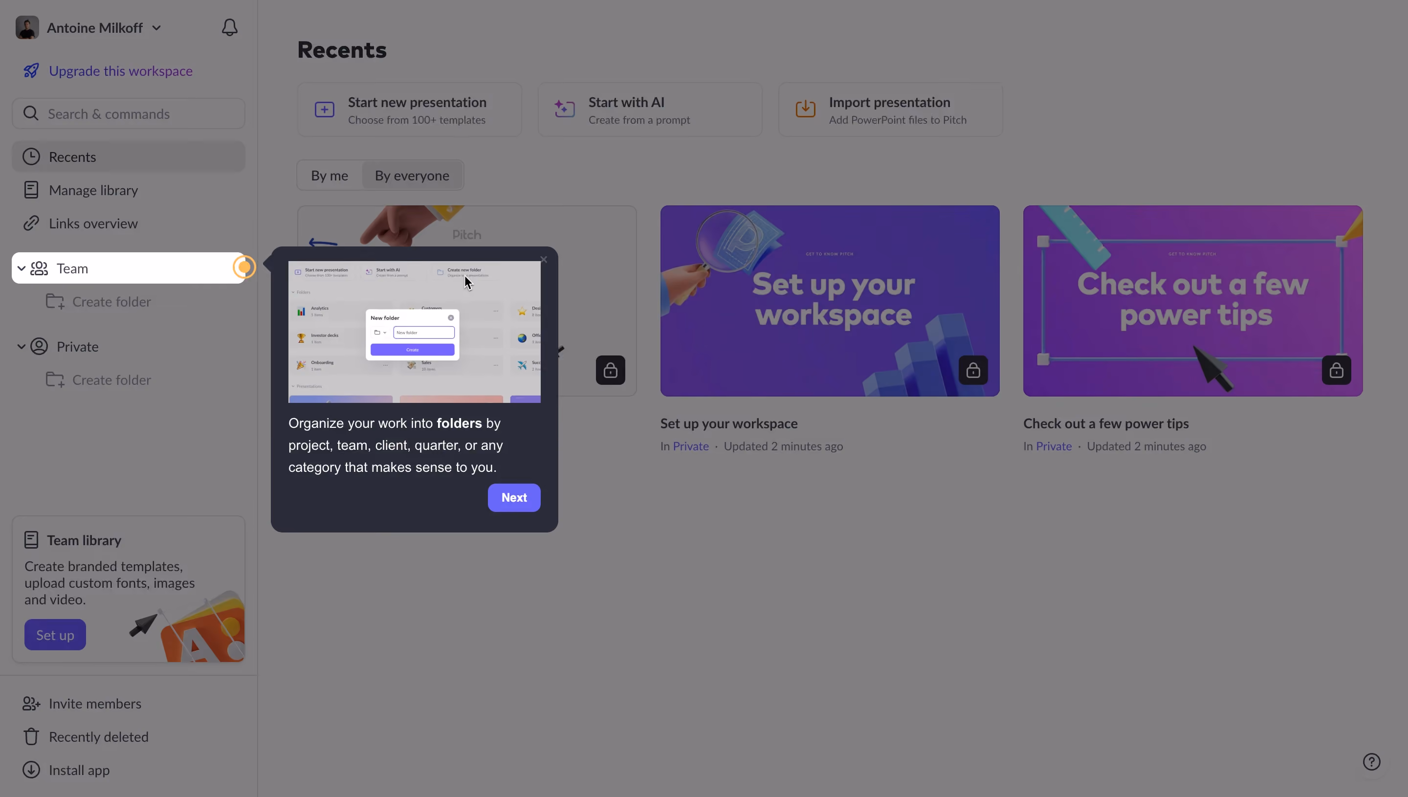 Pitch Product Tour
